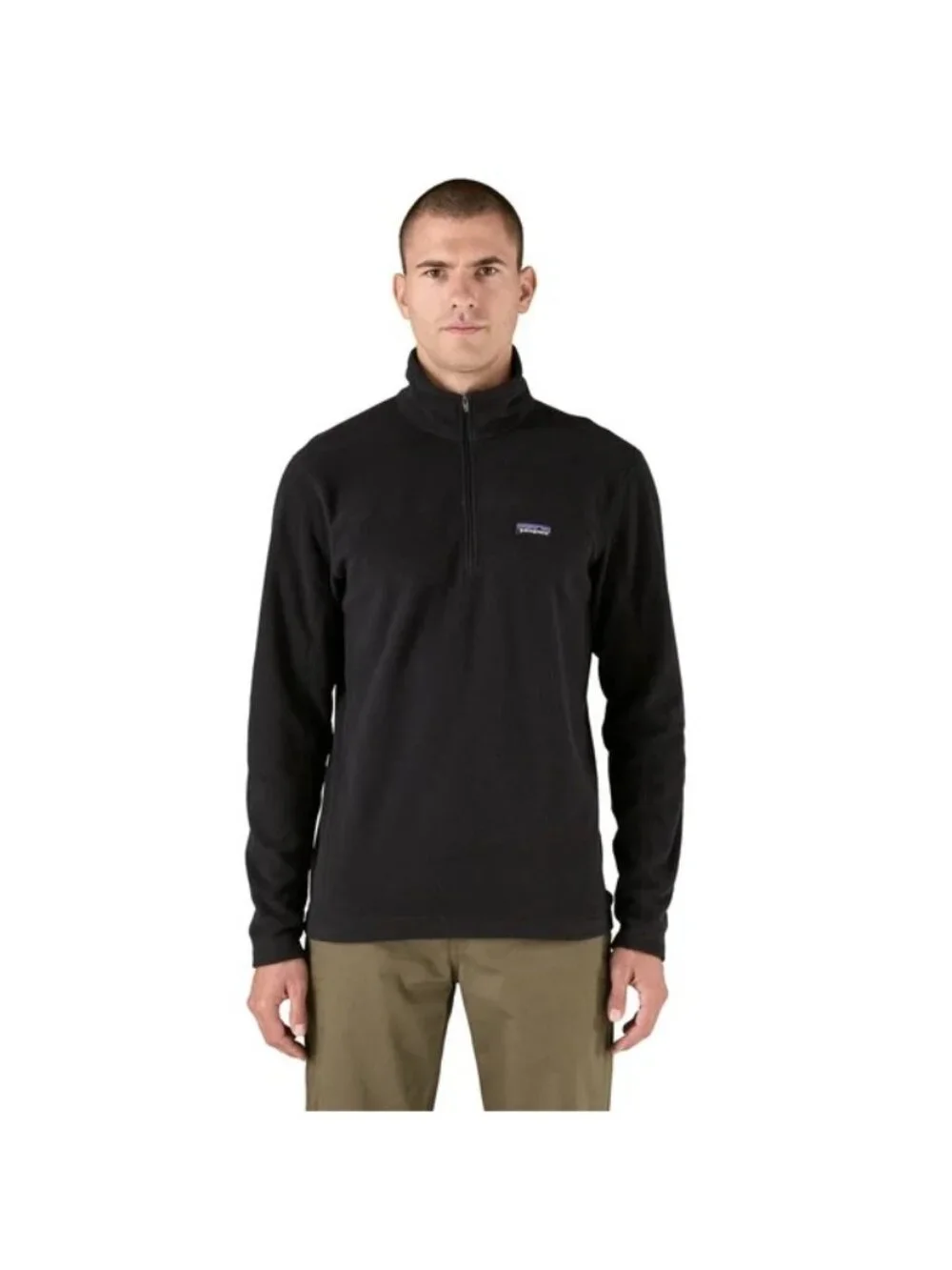 Patagonia Black Pullover Jacket Size Large Quarter-Zip Fleece Accenture Logo